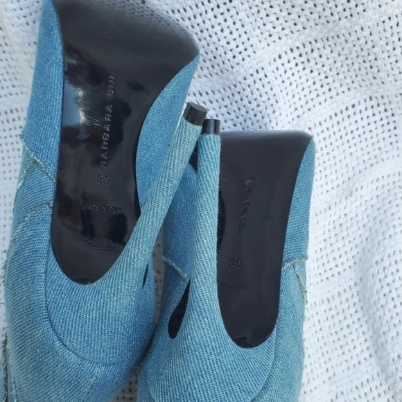 Barbara Bui Denim Stiletto Booties 39/9.5 - Picture 11 of 13